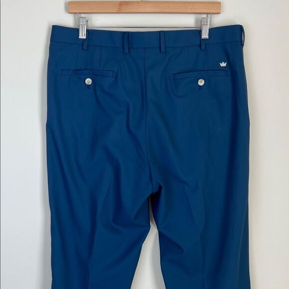 Peter Millar Crown Crafted Blade pant 36x32 Blue Trouser Golf Business - Picture 4 of 8
